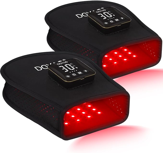 Cordless Infrared Red Light Gloves for Hand Comfort – 4000mAh Rechargeable Battery Portable LED Light Mitten Pad Device for Hands Fingers Palms Home &amp Travel Use