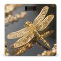 Gold Exquisite Dragonfly Scale for Body Weight Sturdy Tempered Glass Weighing Scales with LCD Display Accurate Digital Bathroom Scale Convenient Body Fat Smart Scales Easy Read