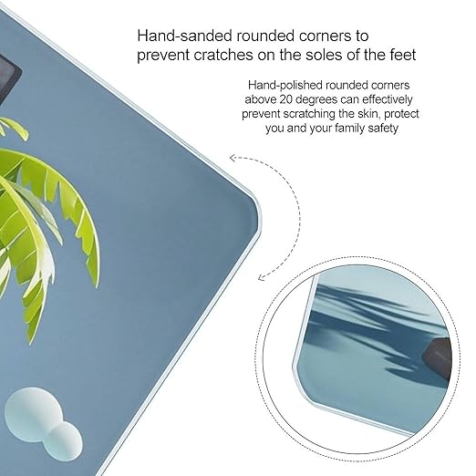Tropical Tree Smart Scale for Body Weight Accurate Bathroom Scale with LED Display Digital Weight Scales Weighing Machine High Precision Scales for Bath Home