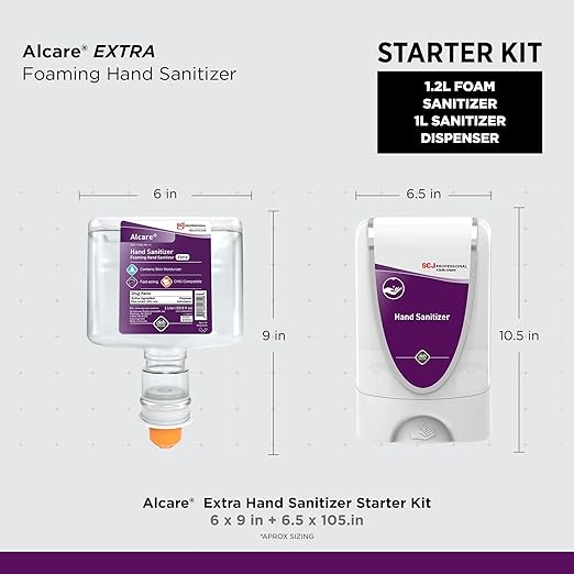 SC Johnson Professional® Alcare Extra Foaming Hand Sanitizer Starter Pack (1 cartridge + 1 dispenser) 1 L 1/CS