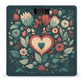 Flower Shape Pattern Scale for Body Weight Anti-Slip Tempered Glass Digital Bathroom Scales Clear LCD Display Weighing Scale Safe Rounded Corners Smart Scales