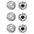 Rotating electric shaver blade razor replacement blade HQ9 replacement blade series replacement blade head HQ9070 HQ9080 HQ8240/8260 PT920 8140XL 8170XLHQ9 replacement replacement 3 blades