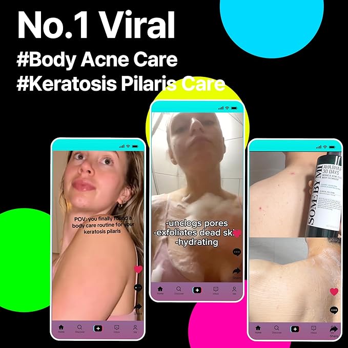 SOME BY MI AHA BHA PHA 30 Days Miracle Acne Clear Body Cleanser &amp AHA BHA PHA 30 Days Miracle Truecica Clear Pad