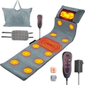 Full Body Massage Mat with Heat Multifunctional Massage PadNeck Back Massager Full Body Relaxation Seat Chair Pad with 10 Vibration Motors Timer for Indoor Bed Sofa Chair Anti-Slip Bottom