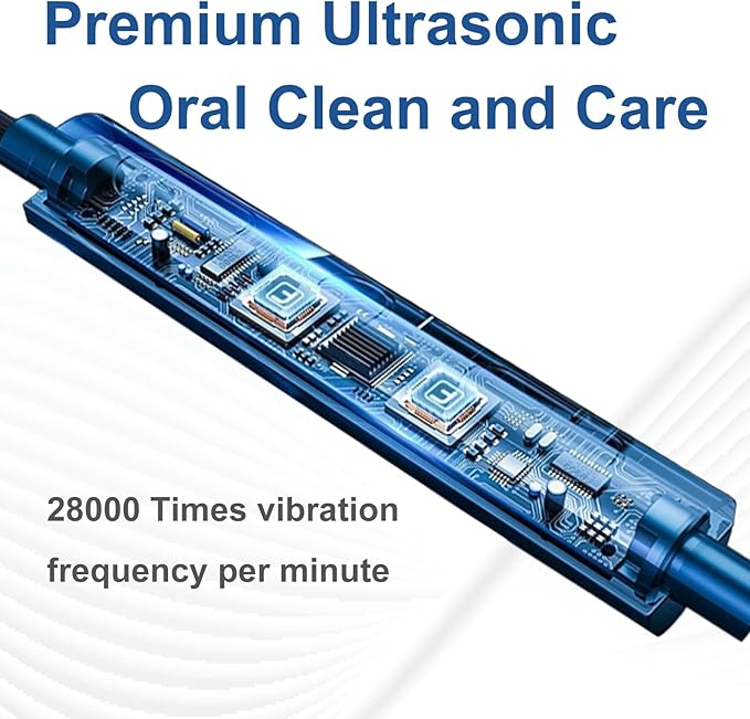 Ultrasonic U Shaped Toothbrush for Adults Electric Toothbrush for 360-degree Cleaning with Wireless Charging Waterproof IPX7 3 Modes for Teeth Whitening(White)