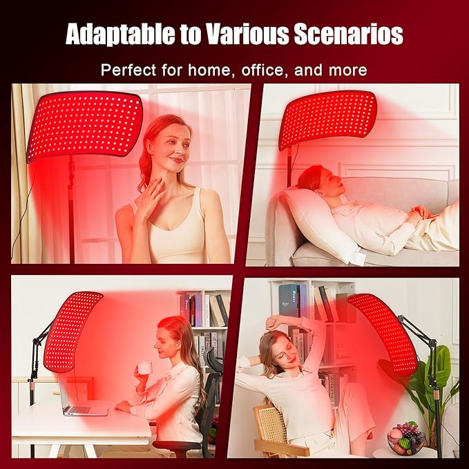 Red Light Therapy for Body 600 Lamp Beads 10 in 1 Red Light Therapy Lamp Convertible to Wearable Belt 660nm 850nm Infrared Light Therapy for Body Face Portable Redlight Therapy Device for Home Use