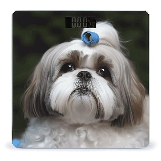 Shih Tzu Dog Weight Scale Large Bathroom Scales Digital Weight with Bright LED Display Non Slip Automatic Weighing Scale Fashion Weighing Machine for Body