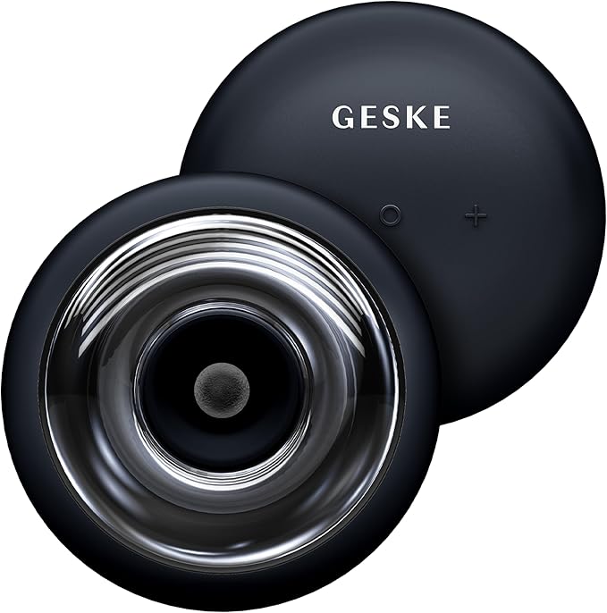 GESKE SmartAppGuided™ Sonic Cool &amp Warm Face &amp Body Massager | 9 in 1 | Electric Massager | Face &amp Body | Battery-Free Cooling &amp Warming | Firms Relaxes &amp De-Puffs Skin | with Sma