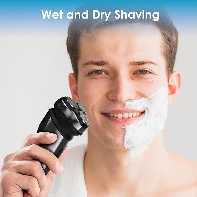 Nicebay Electric Razor Electric Shavers for Men Wet/Dry Shaver LED Display IPX7 Waterproof Electric Shaver Rechargeable Cordless Shavers for Men