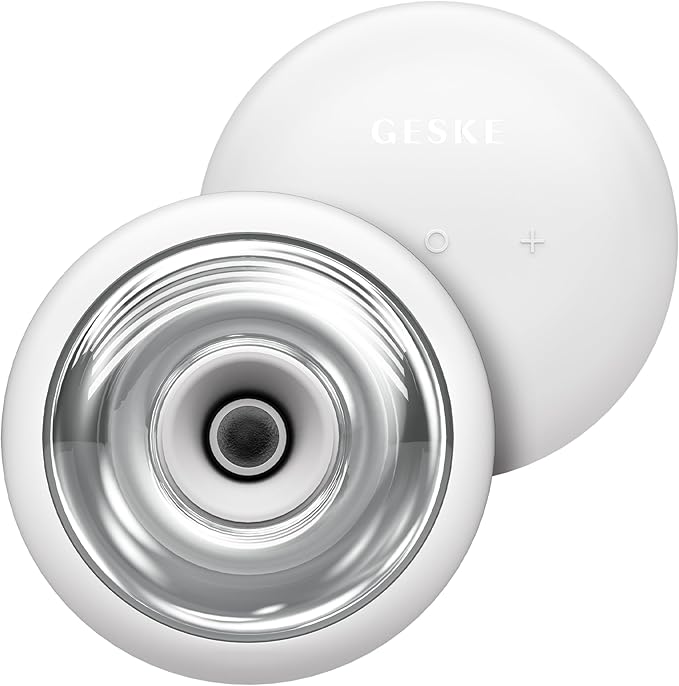 GESKE SmartAppGuided™ Sonic Cool &amp Warm Face &amp Body Massager | 9 in 1 | Electric Massager | Face &amp Body | Battery-Free Cooling &amp Warming | Firms Relaxes &amp De-Puffs Skin | with Sma