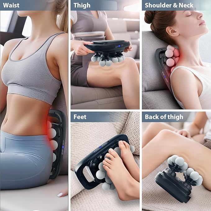 20 Head Massage GunMore Powerful than 16 Head MassagerDeep Tissue Massager Gun with 3 Modes &amp 30 Levels Muscle Massager for Pain ReliefBack MassagerHandheld Massager for BackNeckShoulder