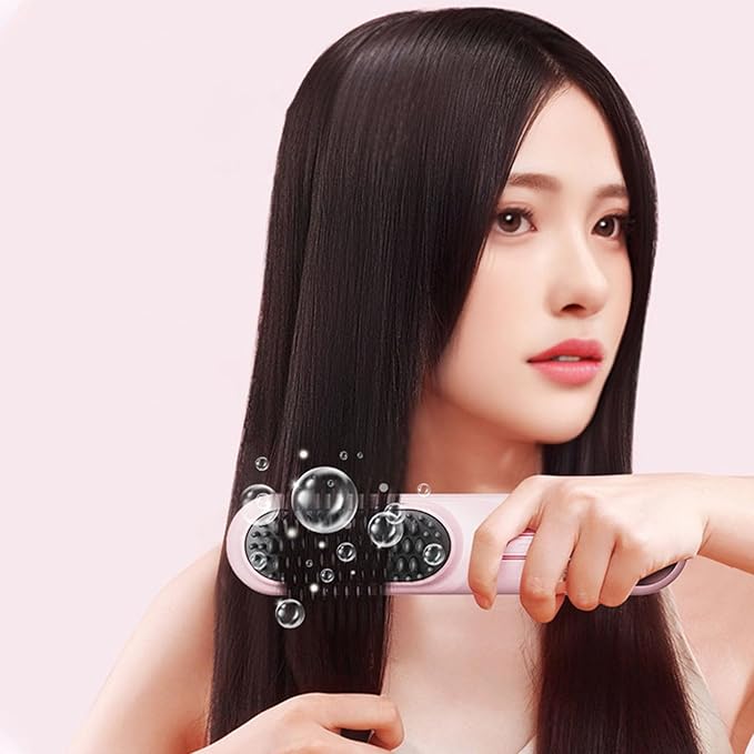 Compact Straightening Comb Fast Heating Layer Technology Damage Perfect for Travel Sleek Hair Straightener Brush