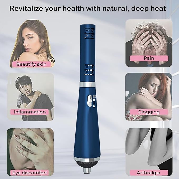 Vibrance Terahertz (THZ) Wand Blower Health Physical Therapy Board Electric Heating Massage Device for Body and Water Relaxation Terahertz Frequency Wand Blue