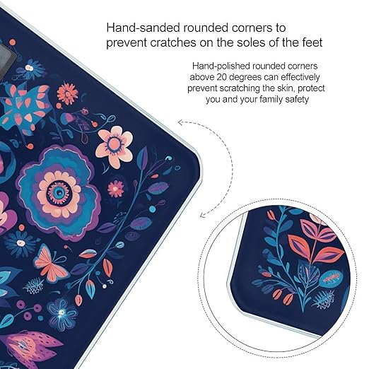 Butterfly and Leaves Scale for Body Weight Smart Scales Digital Bathroom Scale High Precision Weighing Scales with Large Display Weighing Machine for People
