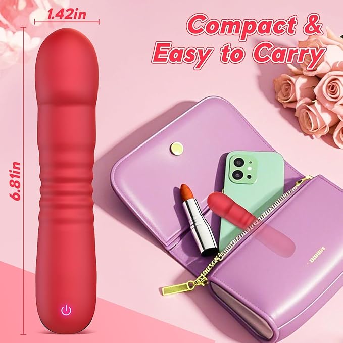 Heating Handheld Vibrating Massager -Clitioral Silent Relaxes Muscles 10 Modes Vibratorsmassager Electronic for Foot Or Neck Waterproo Personal for Adult Tools Couples Relaxation TR03 (red)