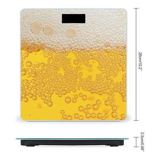 Beer Foam Scale for Body Weight Digital Bathroom Scale Precision Smart Weighing Scales with Clear LED Display Accurate High Precision Scales Weighing Machine