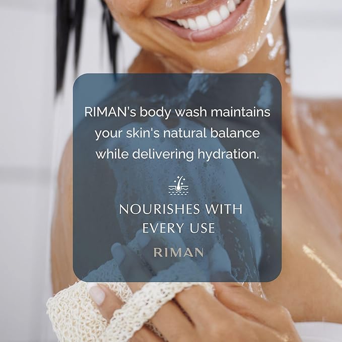 Riman Suamel Body Wash | 16.9oz | Gently Exfoliates with Salicylic Acid &amp Moisturizes with Collagen &amp Hyaluronic Acid | Vegan &amp Cruelty-Free | Clarifying Body Wash for Women &amp Men