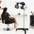 Floor-Standing Professional Hair Dryer with LCD Control Panel Hair Color Processor with 5 Independent Heating Units Adjustable Height Temperature &amp Time