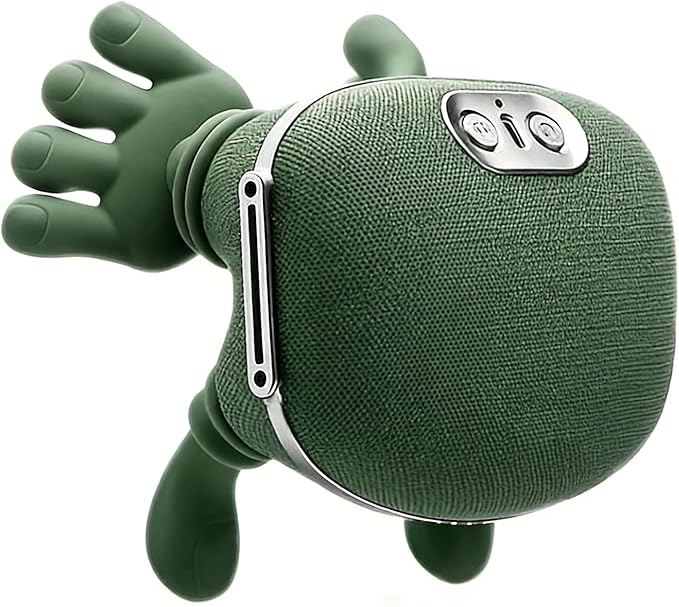 Biomimetic Heated Massager Portable Acupressure Neck and Back Massager Electric deep Tissue 4D kneading Massage Designed to Relieve Pain and Relax Muscles with Simulated Human Hands(Green)