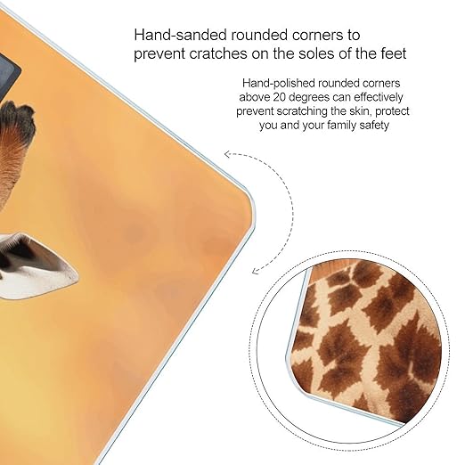 Giraffe Weight Scale for Body Weight Digital Bathroom Scale High Capacity Accurate Digital Weighing Scales and Easy-to-Read on Backlit LCD Display Scales