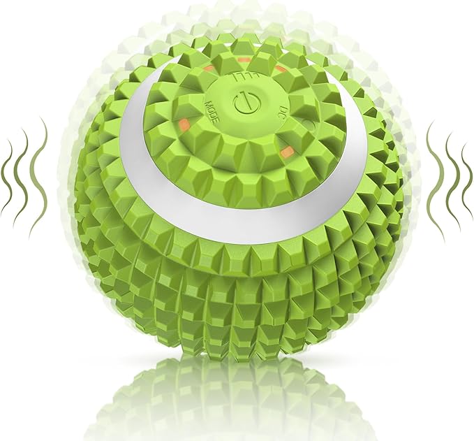 Uppye Vibrating Ball Massager Vibration Massage Ball for Physical Therapy Mobility Ball for Workout Recovery Deep Tissue Massager for Pain Relief and Trigger Point Treatment (Green)