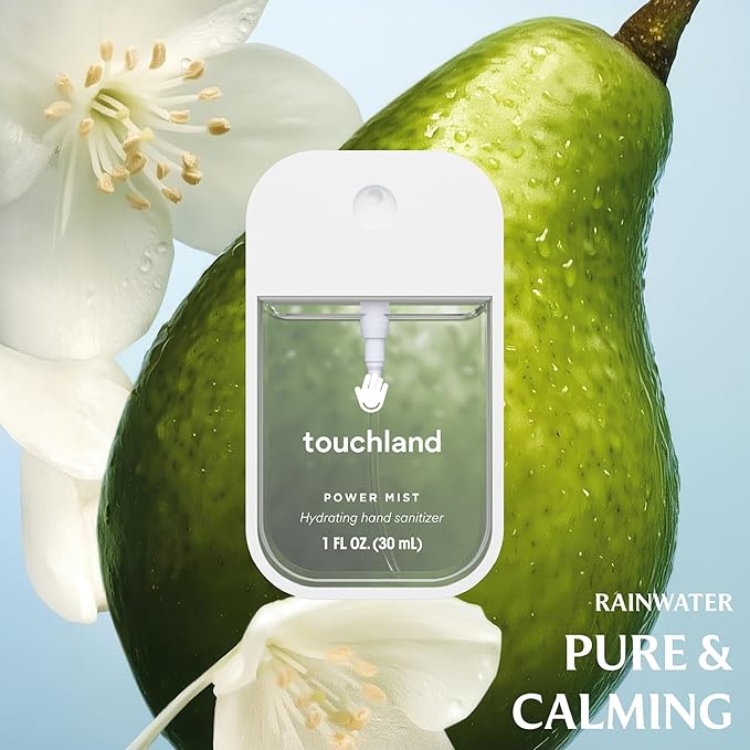 Touchland Hydrating Hand Sanitizer Spray – Blossom Trio Set (Pure Lavender Vanilla Blossom Rainwater) – 3 x 1 FL OZ Travel Size Mists