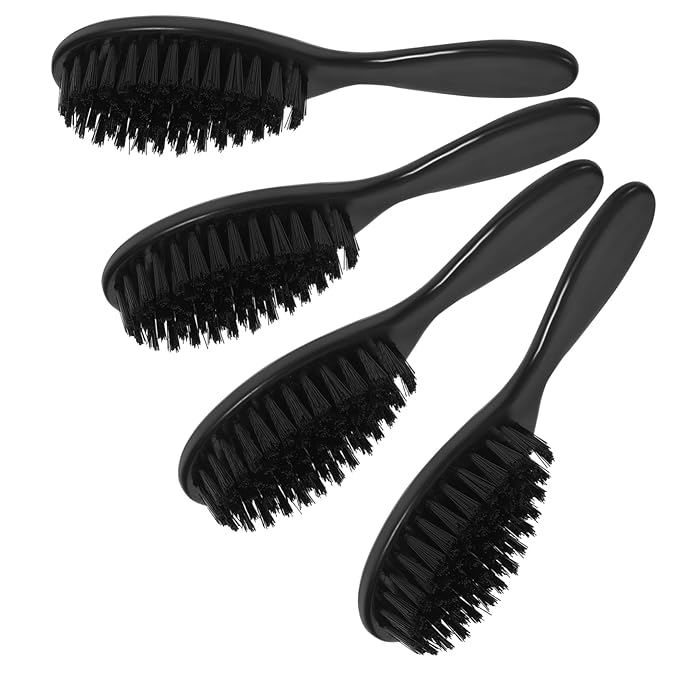 FOMIYES 12pcs Beard Sweep Brush Bristle Grooming Tool for Men for Beard Care and Hair Cleaning Compact Design for Travel Use