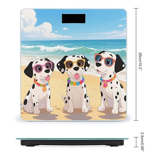 Digital Bathroom Scale for Body Weight Scale with Bright LCD Display High Accuracy Step-On Technology Auto On/Off Beach Dogs Digital Scales 400 Lbs /180kg