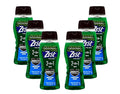 Zest 2-in-1 Hair &amp Body Wash for Men with BRUT Signature Scent Deep Clean Formula 18 fl oz (Pack of 6)
