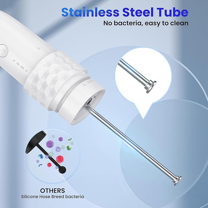 Electric Toothbrush with Water Flosser 2 in 1 Cordless Toothbrush and Water Flosser ComboWater Flosser for Travel and Home (White)