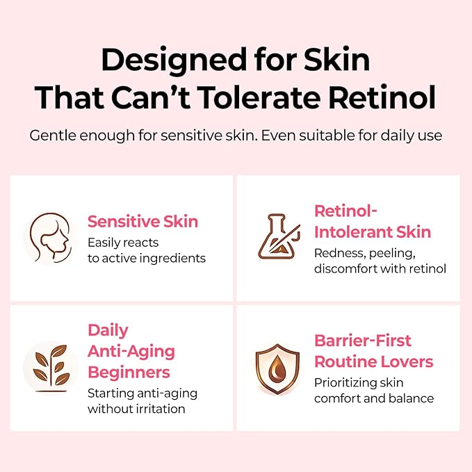 Rebiome Anti-Aging Moisturizer for Mature &amp Sensitive Skin with Bakuchiol Peptides &amp Ceramides Anti-Wrinkle &amp Barrier Repair Hydrating Daily Facial Moisturizer 1.69 fl oz