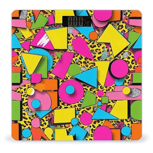 Digital Bathroom Weighing Scale Energy Saving Scale Smart Scale for Body Weight Pink Retro 80s 90s