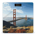 San Francisco Golden Gate Bridge Bathroom Scale Automatic Power On/Off Body Scales LCD Backlight Display Square Digital Scale Rounded Corners Bathroom Scales for Home Bedrooms