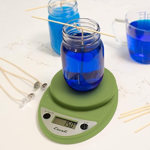 Escali Primo Digital Food Scale Multi-Functional Kitchen Scale and Baking Scale for Precise Weight Measuring and Portion Control 8.5 x 6 x 1.5 inches Tarragon Green