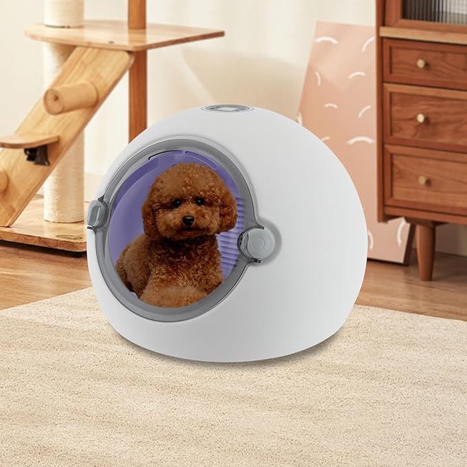 Pet Dryer Box 600W with Removable Door Kitten Nest 360 Surround Wind Fuse LED Light Fur Collection Aromatherapy Mechanism for Dogs Cats Pets