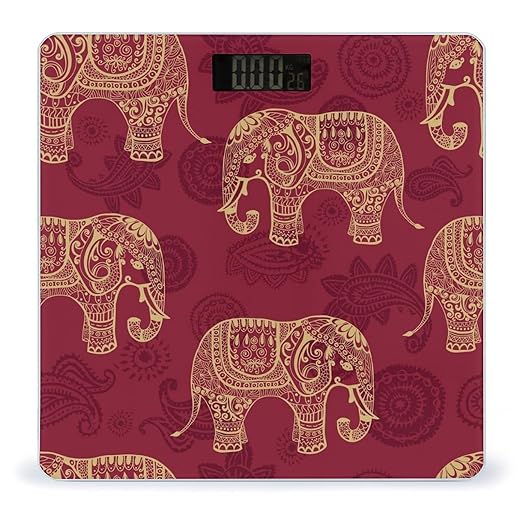 Elephant Scale for Body Weight Anti-Slip Sturdy Tempered Glass Weighing Machine Highly Digital Accurate Bright LCD Bathroom Scale for Household Gift