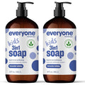 Everyone 3-in-1 Kids Soap Body Wash Bubble Bath Shampoo 32 Ounce (Pack of 2) Lavender Lullaby made with Essential Oils for Toddlers tweens and teens
