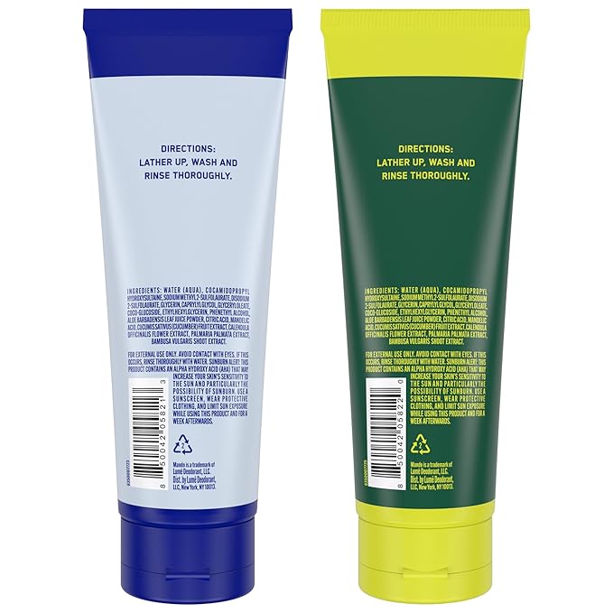 Mando Odor Shield Body Wash - Pro Sport and Mt Fuji Scents - 24 Hour Control Removes Odor Better than Soap | SLS and Paraben Free Skin Safe