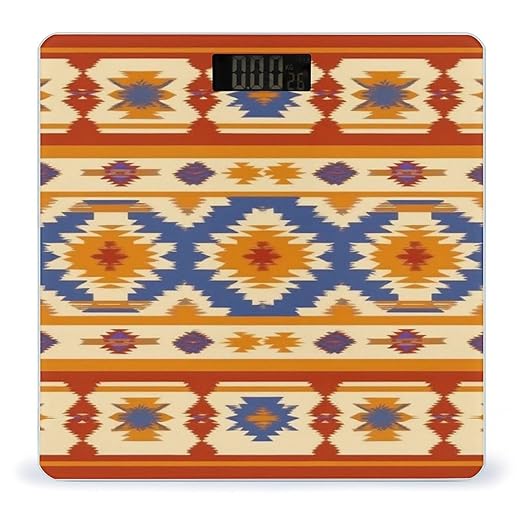 Men's Fashion Automatic Switch Digital Bathroom Weighing Scale Smart Scale Ethnic Tribal Navajo Indiana Western Southwest