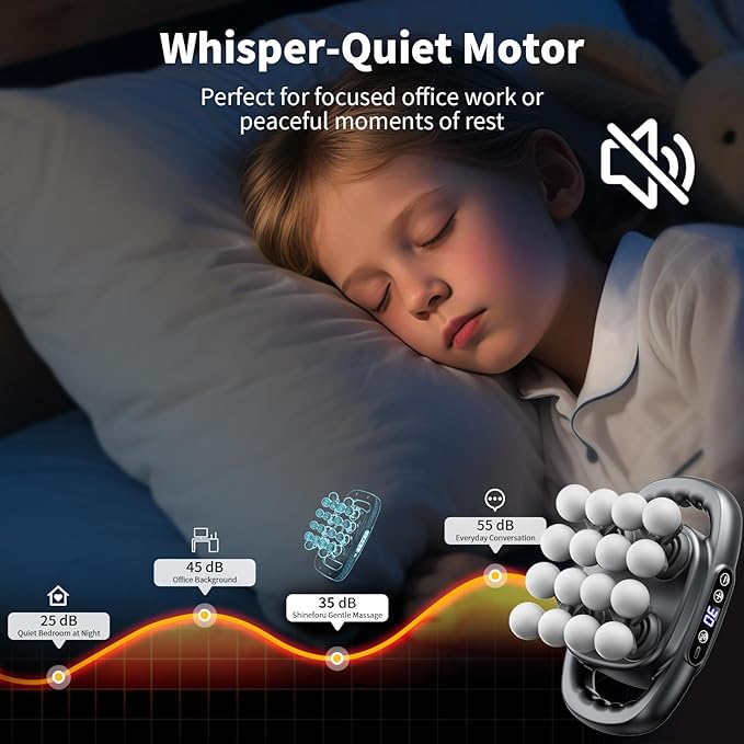Mini Massage Gun 2026 Upgrade Portable Deep Tissue Massager with 16 Heads &amp 3 Modes 30 Intensity Levels Ultra-Quiet for Neck Back Legs Pain Relief Ideal for Women Travel Home &amp Office