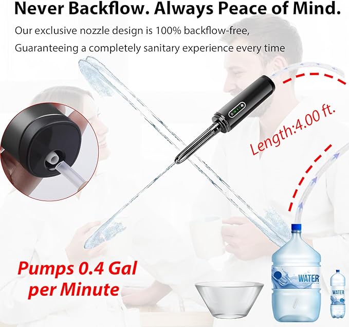 Upgrade Enema Anal Douche  Waterproof Touch Control Enemas-Douches for Men &amp Women Colon Cleanse Shower Enema Bulb-Bottles Kit Electric Rotating Nozzle Pressure Spray Two Douching ModesBlac