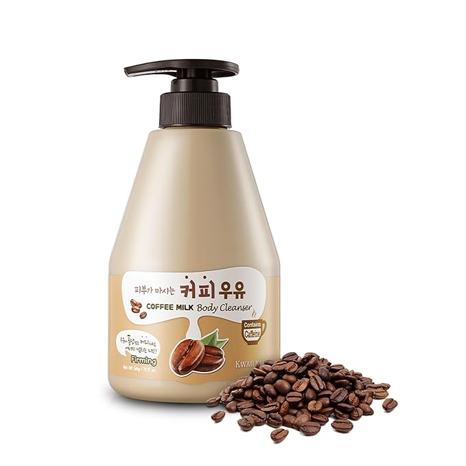 WELCOS Kwailnara Banana &amp Coffee Milk Body Wash Set – Hydrating &amp Nourishing Korean Skincare Bundle with Banana Extract &amp Coffee Infusion 560g / 19.75oz Each