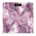 Pearl Purple Marble Digital Bathroom Scale for Body Weight Weighing Scale with Backlit LCD Display High Precision Measurements &amp Measures Weight Up to 180kg