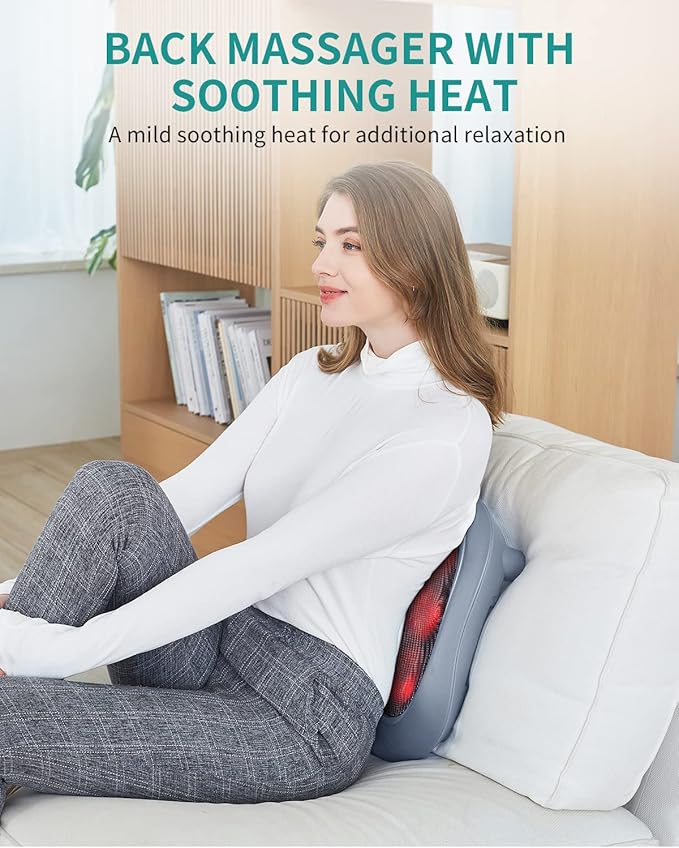 Nekteck Shiatsu Neck and Back Massager with Soothing Heat and Storage Bag Shiatsu Foot Massager