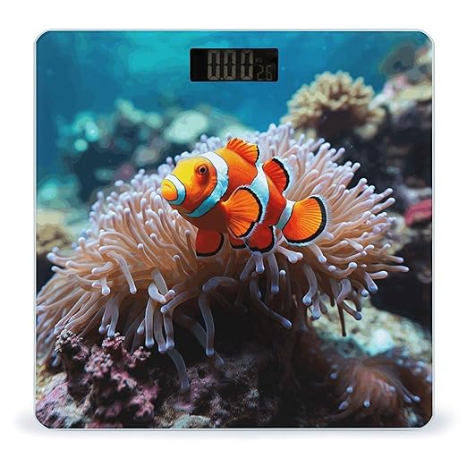 Clown Fish Smart Scale for Body Weight Accurate Bathroom Scale with LED Display Digital Weight Scales Weighing Machine High Precision Scales for Bath Home