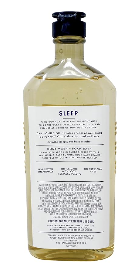 Bath &amp Body Works Aromatherapy Body Wash &amp Foam Bath Gift Sets 10 fl oz per Bottle (3 Pack) (Chamomile + Bergamot)