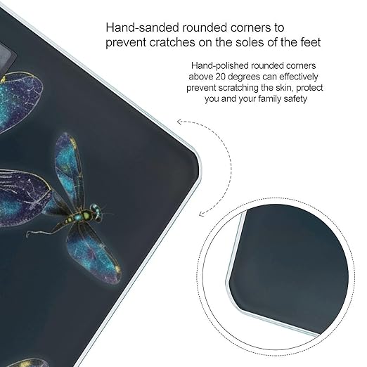 Dragonfly Weight Scale for Body Weight Digital Bathroom Scale High Capacity Accurate Digital Weighing Scales and Easy-to-Read on Backlit LCD Display Scales