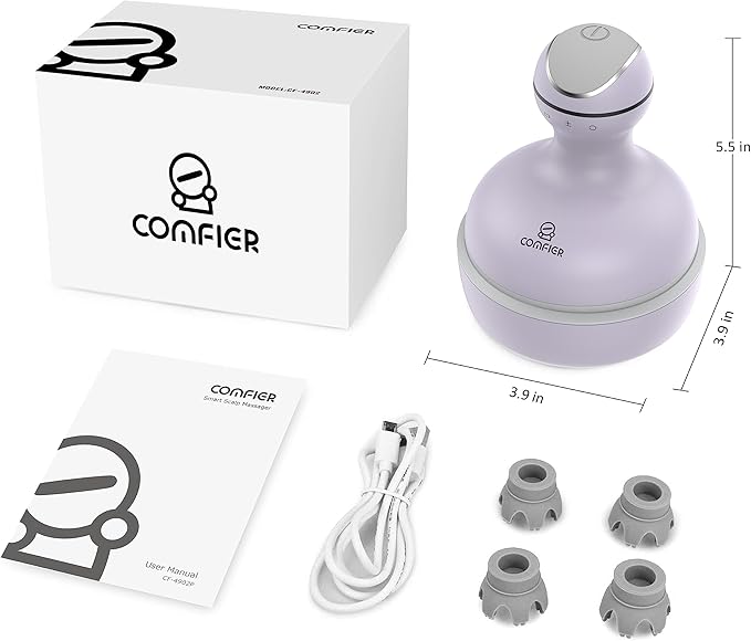 COMFIER Electric Scalp Massager with Mutlti-Modes Vibration Portable Handheld Head Scratcher for Hair GrowthWaterproof Head Massager for Full BodyDog Cat Massager for Deep Clean and Stress Relax