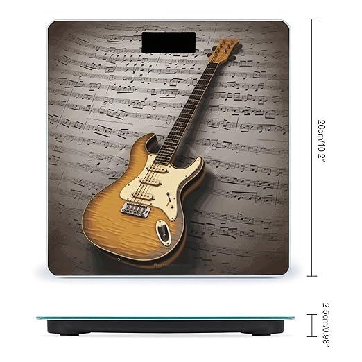 Note Guitar Bathroom ScaleHighly Accurate Digital Weighing Machine for People Bright LED Display Weight Scale for The Aldult Home Use