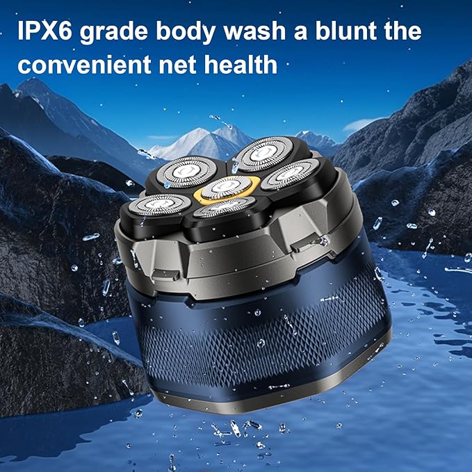 VEAREAR Head Shavers for Bald Men 6D Magnetic Ergonomic Electric Razor with LED Display IPX8 Waterproof Wet &amp Dry Use USB-C Rechargeable Hypoallergenic Skull Shaver Gift for Beloved Men